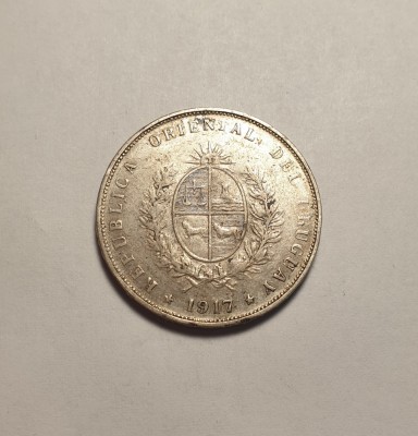 Uruguay 50 Centesimos 1917 Frumoasa foto