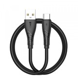 Cablu Date si Incarcare USB-A - USB-C BWOO BO-X318C, 27W, 1m, Negru