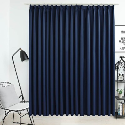 vidaXL Draperie opacă, albastru, 290 x 245 cm, cu c&amp;acirc;rlige 134457 foto