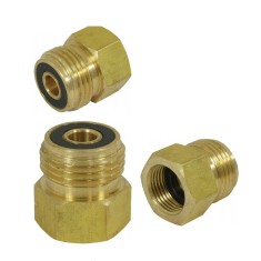 Reductie de alamă pentru instalații de gaz, 1/2&quot;-3/8&quot;, Verke