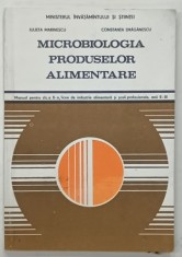 MICROBIOLOGIA PRODUSELOR ALIMENTARE , MANUAL PENTRU CLASA A X-A de JULIETA MARINESCU si CONSTANTA DRAGANESCU , 1992 foto