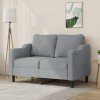 Gossi canapea cu 2 locuri, gri deschis, 120 cm, material textil