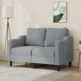 Gossi canapea cu 2 locuri, gri deschis, 120 cm, material textil