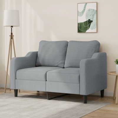 Gossi canapea cu 2 locuri, gri deschis, 120 cm, material textil foto