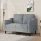 Gossi canapea cu 2 locuri, gri deschis, 120 cm, material textil