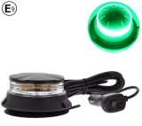 24 LED 24W Lumina de avertizare Stroboscopica Girofar Lampa Magnetica Verde 115mm 12V 24V E9