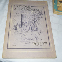 POEZII - GRIGORE ALEXANDRESCU,Carte Noua,1987