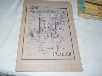 POEZII - GRIGORE ALEXANDRESCU,Carte Noua,1987 foto