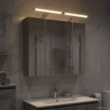 vidaXL Dulap cu oglindă pentru baie Gri din beton 60 x 14,5 x 50 cm 889082