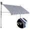 Gossi copertina retractabila manual cu led, albastru &amp; alb, 300 cm
