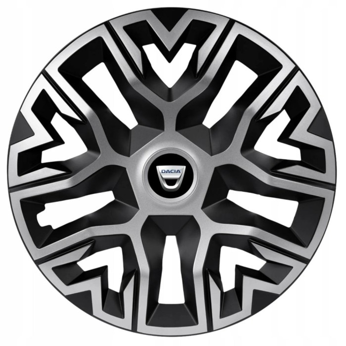 Set 4 Capace Roti 16 &quot; Best Gri-Negru, Compatibile Cu Dacia