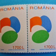 TIMBRE ROMÂNIA LP1504/2000 -Sfintele Paști - Serie în pereche -MNH