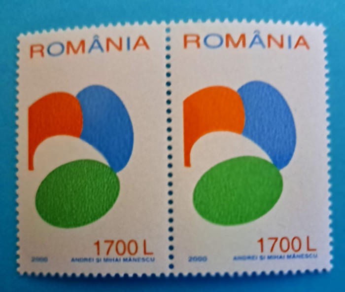 TIMBRE ROM&Acirc;NIA LP1504/2000 -Sfintele Paști - Serie &icirc;n pereche -MNH