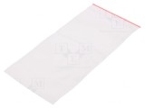 Pungă cu fermoar 200mm x 100mm polietilenă