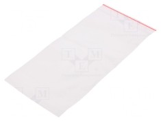 Pungă cu fermoar 200mm x 100mm polietilenă