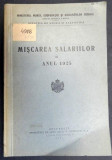 MISCAREA SALARIILOR IN ANUL 1925-BUC. 1926