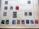 Lot 10 timbre clasice India Britanică (British India) Regina Victoria 1855&ndash;1876 pe pagină de album filatelic -A42