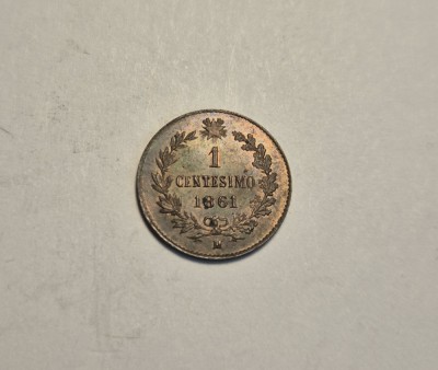 Italia 1 Centesimo 1861 M UNC foto