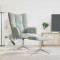 vidaXL Scaun de relaxare cu taburet, gri deschis, catifea 328128