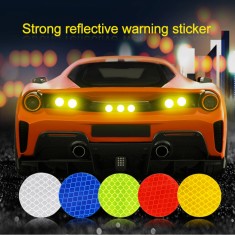 Set 10 buc sticker reflectorizant CERC (10 buc, diametru 4cm) foto