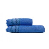 Set 2 Prosoape Route Albastru 50x100 si 70x140 cm (Bumbac 100%)