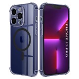 Husa iPhone 13 Pro Asteroid GSM Shockproof Clear Silicone MagSafe, fumuriu