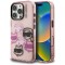 Husa pentru Apple iPhone 16 Pro Max, Karl Lagerfeld, IML Luxury Multi Head Pattern, Roz