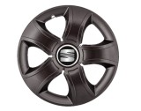 Cumpara ieftin Set 4 capace roti Bis Negru R15 pentru gama auto Seat, Autohelix MSA