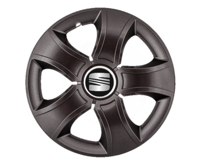 Set 4 capace roti Bis Negru R14 pentru gama auto Seat