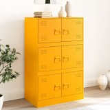 Gossi noptiera, galben mustar, 67x39x107 cm otel