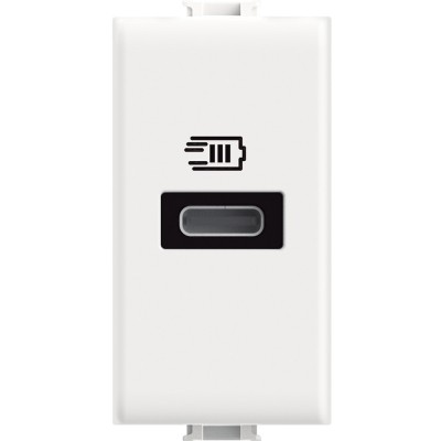 Priza USB 1M Tip C 5-9-12V 1M Matix Bticino alb AM4192C foto