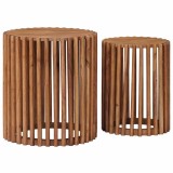 vidaXL Set măsuțe laterale cu depozitare cu ușă Maro 40 x 40 x 45 cm 42020067