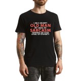 Tricou Barbati, mesaj haios si atitudine, negru, marime M