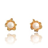 Cercei cu perle floare