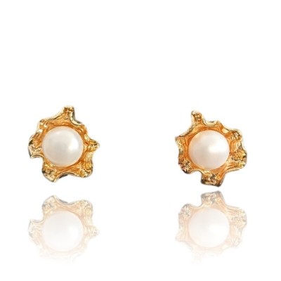 Cercei cu perle floare foto