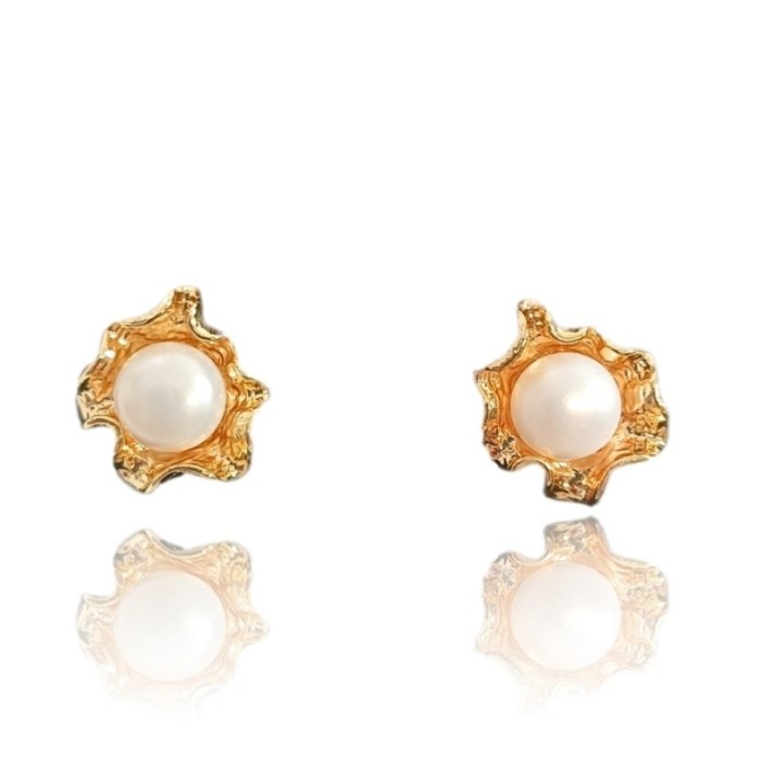 Cercei cu perle floare