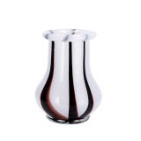 Cumpara ieftin Vaza flori sticla alba maro 14,5 x 20 cm