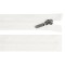 Fermoar detasabil din plastic cu glisor decorativ, lungime 80 cm, Alb