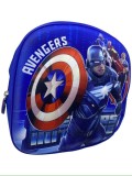 Ghiozdan Capitan America 3D cu leduri din panza cauciucata la interior 22cmx22cm
