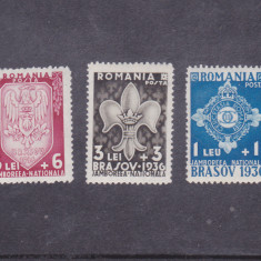 ROMANIA 1936 - JAMBOREEA NATIONALA BRASOV, MNH - LP 115