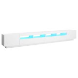 Cumpara ieftin Comoda TV cu lumini LED, alb, 300x35x40cm