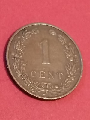1 One cent 1906 Olanda, stare aUNC [poze]. Discount conform descriere [10 - 20 %. Vezi descrierea.]. foto