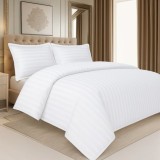 Cumpara ieftin Lenjerie Hoteliera Pat Dublu -Damasc Alb,Bumbac 100%