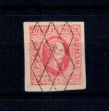 1865 - Alexandru Ioan Cuza, efigia in oval, 20 parale, stampilat