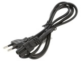 Cablu AKYGA 2x0,5mm&sup2; CEE 7/16 la IEC C7 mamă PVC 1,5m negru