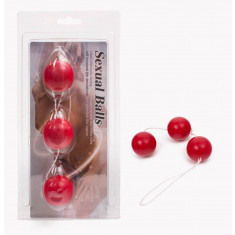 Sexual Balls - Bile vaginale, roșu, 24 cm