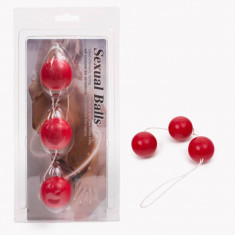 Sexual Balls - Bile vaginale, roșu, 24 cm