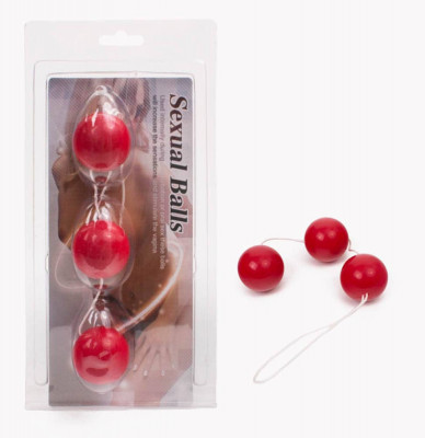 Sexual Balls - Bile vaginale, roșu, 24 cm foto