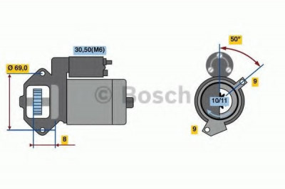 Starter BMW Seria 1 Cupe (E82) (2007 - 2013) BOSCH 0 986 022 670 foto