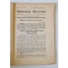 ARHIVELE OLTENIEI, ANUL XI, NR 59-60, IAN-APRILIE 1932 , COPERTA FATA BREFACUTA